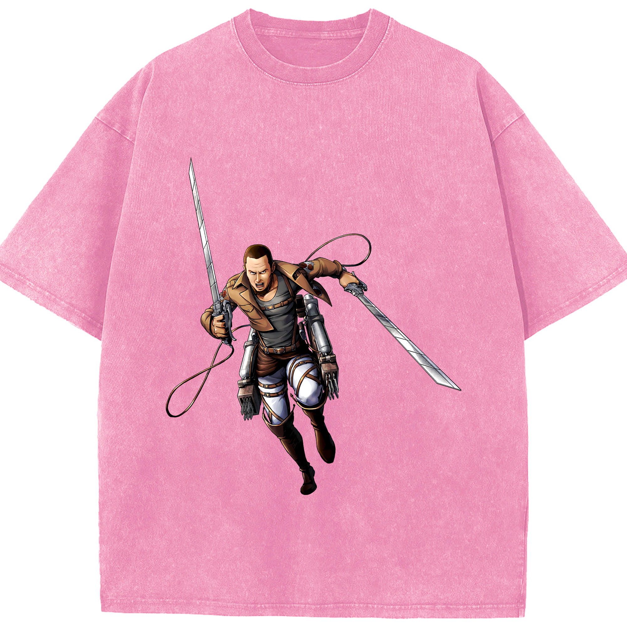 （画像用） 進撃の巨人 Attack on Titan 綿100% ヴィンテージ風 半袖Tシャツ（フロントプリント）